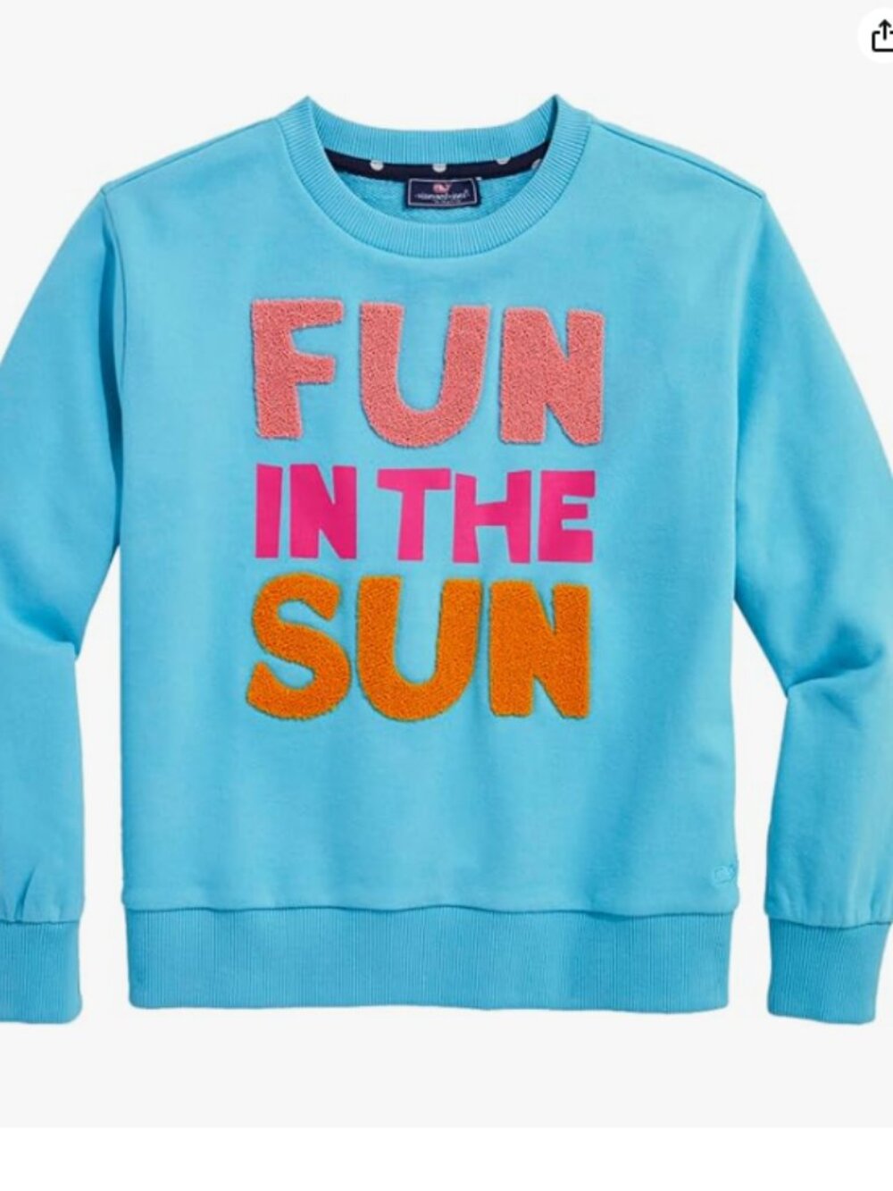 Vineyard Vines Relaxed Crew Neck Sweatshirt Girls Size 16